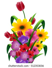 Vector illustration of Flower bouquet 