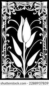 ilustración vectorial de la tarjeta floral
