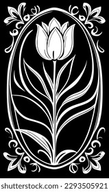 vector illustration of flower card background