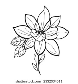 vector illustration of flower cartoon