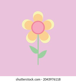 vector illustration flower cartoon isolate