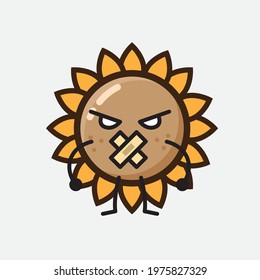 Vector Illustration of Flower Character with cute face, simple hands and leg line art on Isolated Background. Flat cartoon doodle style.