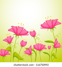 vector illustration of flower design against abstract background