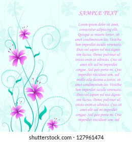 vector illustration of flower design against abstract background