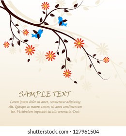 vector illustration of flower design against abstract background