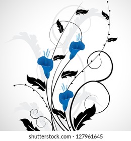 vector illustration of flower design against abstract background