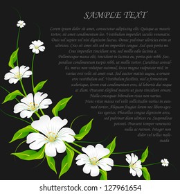 vector illustration of flower design against abstract background