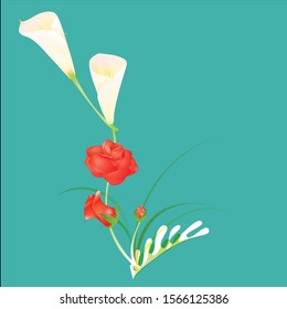 vector illustration of flower element