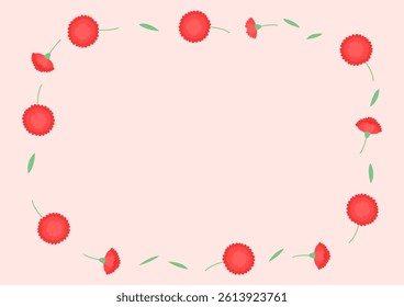 Vector illustration of a flower frame.