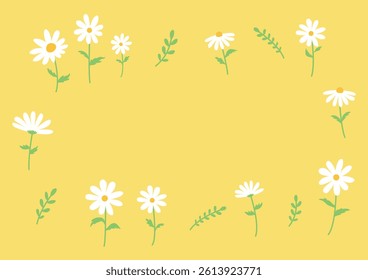 Vector illustration of a flower frame.