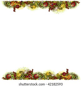 vector illustration of flower frame