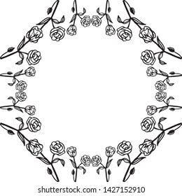 Vector illustration flower frame for decoration art