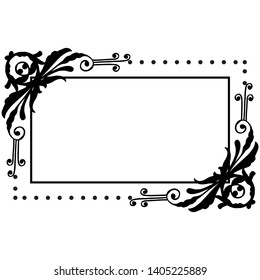 Vector illustration flower frame design wallpaper for greeting card
