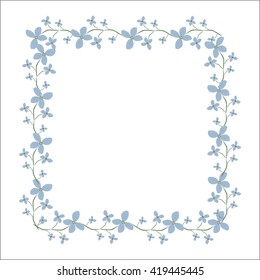 Vector illustration flower frame vintage
