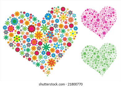 Vector Illustration of Flower Heart