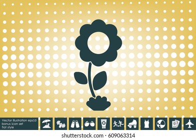 vector illustration flower icon