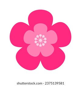 Vector illustration of flower icon on a white background