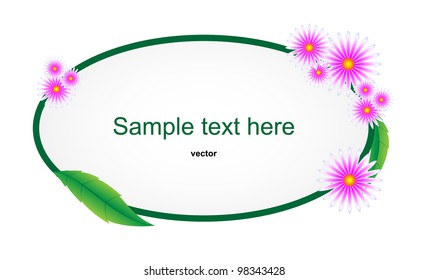 Vector illustration of flower label