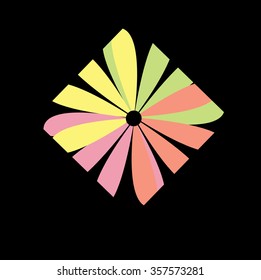 Vector illustration flower in the lens 
