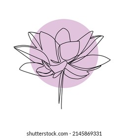 Ilustración vectorial de la flor en el estilo de arte en línea