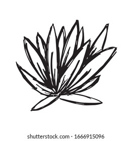 Ilustración vectorial de un icono de muelle natural de flores en fondo aislado. Utilice este icono de dibujo manual o esbozo para diseño gráfico, póster, diseño de Pantalones y mucho más.