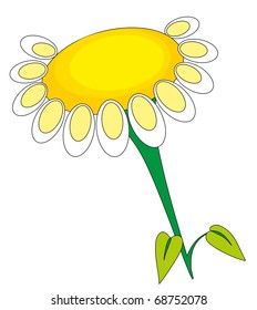 Vector illustration. Flower on white background.
