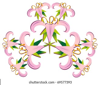 Vector illustration. Flower on white background.