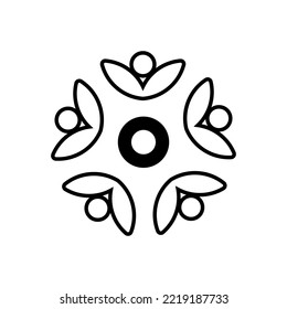 Vector illustration of flower ornament .