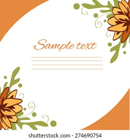 Vector illustration - flower ornament. Can be used for banner, cards, invitations etc. Lotus. 