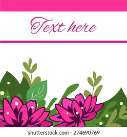 Vector illustration - flower ornament. Can be used for banner, cards, invitations etc. Lotus. 