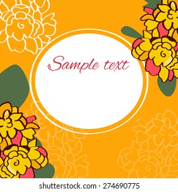 Vector illustration - flower ornament. Can be used for banner, cards, invitations etc. Barberries