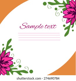 Vector illustration - flower ornament. Can be used for banner, cards, invitations etc. Lotus. 