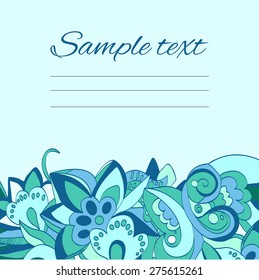 Vector illustration - flower ornament. Can be used for banner, cards, invitations etc. With space for your text