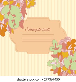 Vector illustration - flower ornament. Can be used for banner, cards, invitations etc.  