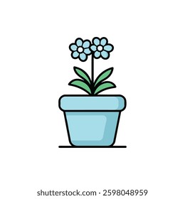vector of illustration of flower pot	                                              