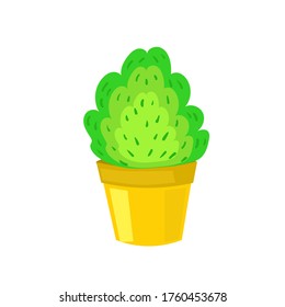 vector illustration of flower pot. flat style. garden