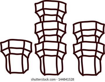 Ilustración vectorial de macetas de flores
