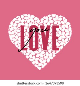 Vektorillustration eines floralen Herzens. Blumendekoration der Einladung. Vorlagenhintergrund-Design, Valentinstag oder Muttertag