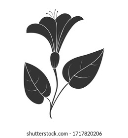 Vector illustration of a flower. Simple stock illustration isolated on a white background for the design and decoration of thematic drawings