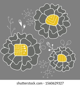 vector illustration of flower theme pattern  