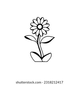 vector illustration of a flower tree