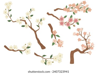 Vector illustration of flower tree.