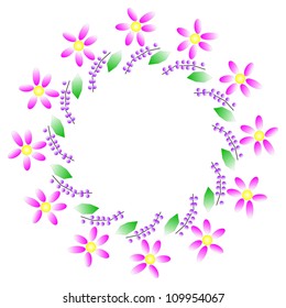 Vector illustration of flower wreath