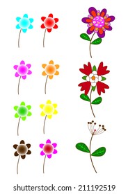Vector illustration with flowers
