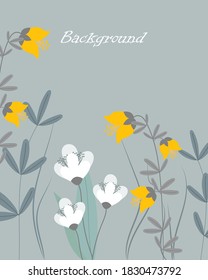 Vector illustration with flowers. Background.