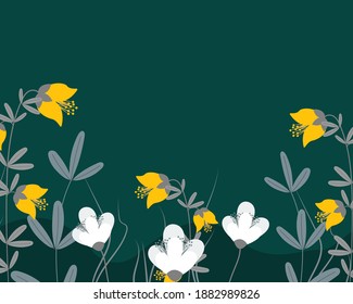 Vector illustration with flowers. Background.