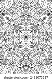 Vector illustration Flowers  for background, coloring page, and print on product. 