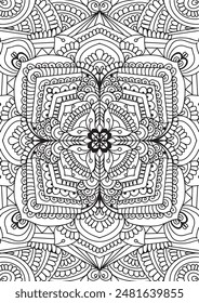 Vector illustration Flowers  for background, coloring page, and print on product. 
