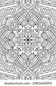 Vector illustration Flowers  for background, coloring page, and print on product. 
