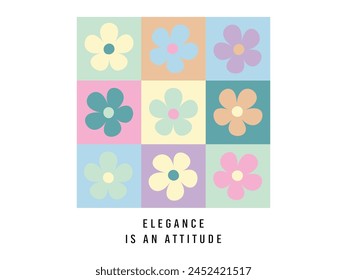 Vector illustration, flowers. Design for printing on shirt, poster, banner. Lovely print for t-shirt, celebration, ads, branding, banner, cover, label, poster, sales, mother's day, children's day